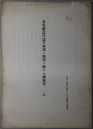 各官庁許可認可事項ノ整理ニ関スル調査書  大正１５年１月２１日行政調査会報告／報告追加