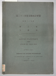 度量衡統計要覧  第３３次：昭和１２年度