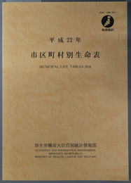 市区町村別生命表 平成２２年