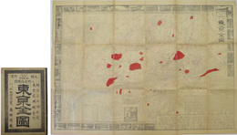 改正東京全図 （縮尺２万分１）  八門方位線附／明治３４年成東京名勝独案内／１５区６郡町村名一覧／奎暉閣蔵