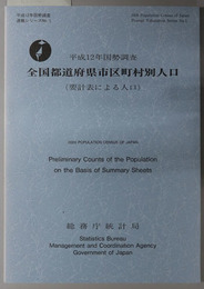 全国都道府県市区町村別人口 要計表による人口（国勢調査 平成１２年：平成１２年国勢調査速報シリーズ ＮＯ．１）