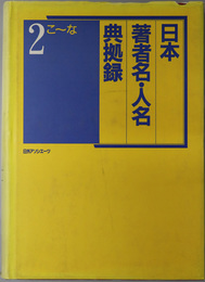 日本著者名・人名典拠録  こ～な