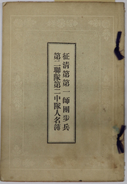 征清第一師団歩兵第二聯隊第二中隊人名簿  ［今井兼善・鈴木義任・飯田彬・篠原峰吉・西野常松／他］