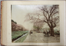 象牙嵌込み明治期手彩色写真アルバム 日光・田子ノ浦からの富士山・中禅寺湖・華厳の滝・下賀茂神社・春日大社／他