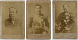 明治期古写真（小松宮殿下・伊藤海軍大将・伊藤博文） （明治２８年：京橋勧工場に於いて） 