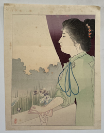 歓迎 （木版口絵）  [文芸倶楽部 第１０巻１０号]