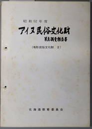 アイヌ民俗文化財緊急調査報告書  有形民俗文化財２