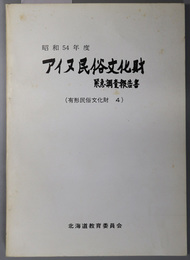 アイヌ民俗文化財緊急調査報告書  有形民俗文化財４