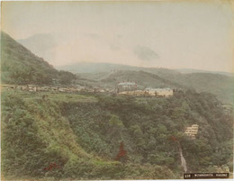 手彩色写真（鶏卵紙） 箱根 宮ノ下：MIYANOSHITA HAKONE