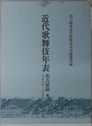 近代歌舞伎年表  大正６年～大正７年