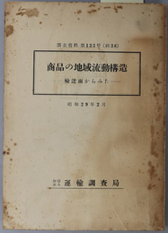 商品の地域流動構造  輸送面からみた：昭和２９年２月（調査資料第１３３号（経３８））