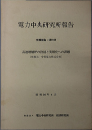 高速増殖炉の役割と実用化への課題  昭和５６年４月（電力中央研究所報告 依頼報告：５８１５０４）