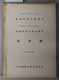 衆議院議員総選挙・参議院議員通常選挙結果調  昭和２８年４月１９日執行・昭和２８年４月２４日執行