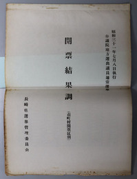 参議院地方選出議員通常選挙開票結果調  市町村開票区別：昭和３１年７月８日執行