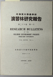 北海道大学農学部演習林研究報告  昭和４６年