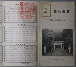 栃木県勢概要  昭和１３年３月刊行