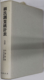 細民調査統計表  合冊［明治４４年・明治４５～大正元年・大正１０年の３回調査合本復刻］