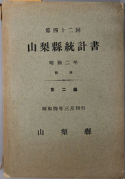 山梨県統計書  第２編：勧業