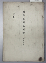 輸出重要品要覧 鉱産之部：石炭