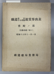 鉄道旅客手小荷物運賃算出表 省線ノ部 （自動車線ヲ除ク）