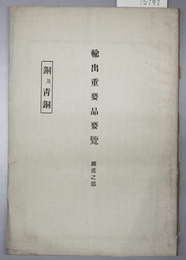 輸出重要品要覧 鉱産之部：銅及青銅