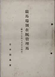 競馬場別在厩管理馬