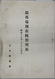 競馬場別在厩管理馬