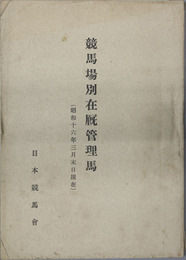 競馬場別在厩管理馬