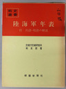 陸海軍年表 付 兵語・用語の解説（戦史叢書１０２）