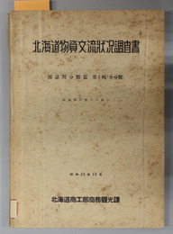 北海道物資交流状況調査書  昭和28年度下半期分
