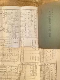 昭和9年　石川県能美郡牧村治一覧表