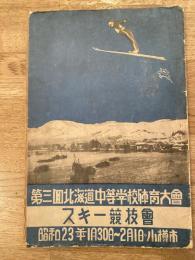 昭和23年 第三回北海道中等学校体育大会スキー競技会　プログラム