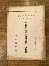 年長少年事件の取扱に関する諸問題