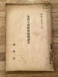 本邦主要経済団体調査