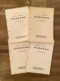 平成2年3月10日改正　列車運転時刻表(平成2年2月9日 共通通達310号) (付 運転関係長期通達) 第1分冊・第2分冊・第3分冊・第4分冊　　4冊