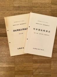 昭和59年2月1日改正　列車運転時刻表(第1分冊 定期・季節・予定臨時列車)・運転関係長期通達(第2分冊)　昭和58年12月20日 札鉄局通達第570号　2冊