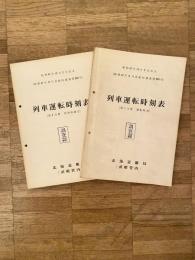 昭和47年10月2日改正　列車運転時刻表(第1分冊 運転時刻)・(第2分冊 列車取扱方)　昭和47年9月 北総局通達第500号　2冊
