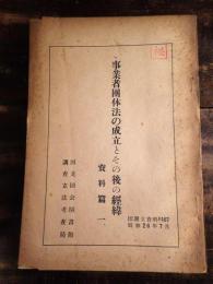 事業者団体法の成立とその後の経緯