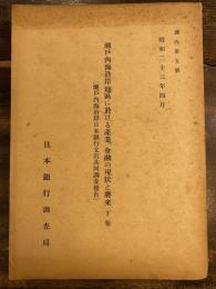 瀬戸内海沿岸地區に於ける産業、金融の現状と將来 : 瀬戸内海沿岸日本銀行支店共同調査報告　　下巻のみ