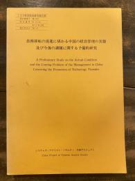 技術移転の促進に係わる中国の経営管理の実態及び今後の課題に関する予備的研究　3-033