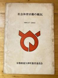 社会体育活動の概況　昭和37年3月現在