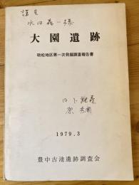 大園遺跡 : 助松地区第一次発掘調査報告書