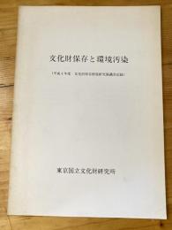 文化財保存と環境汚染　文化財保存修復研究協議会記録