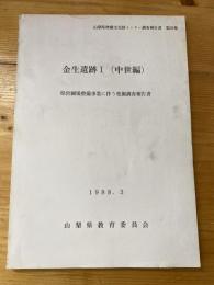 金生遺跡1 (中世編) : 県営圃場整備事業に伴う発掘調査報告書