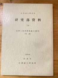 犯罪と犯罪者処遇の100年(年表)