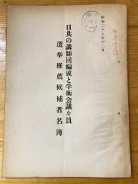 日共の講師団編成と学術会議議員 選挙推薦候補者名簿