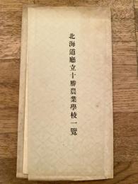 北海道庁立十勝農業学校一覧