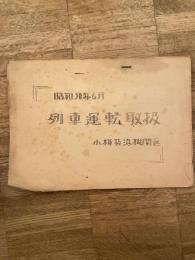小樽築港機関区　昭和30年6月　列車運転取扱 　謄写版