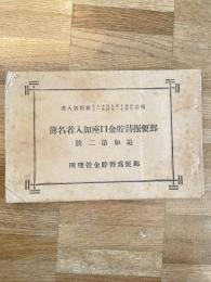 郵便振替貯金口座加入者名簿　追加第二号　自明治40年9月16日 至明治41年4月1日