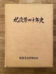 札交労四十年史  札幌交通労働組合